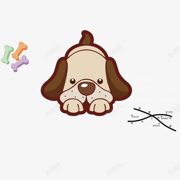 狗狗卡通宠物店宣传单png免抠素材_新图网 https://ixintu.com 卡通 地址 宠物店宣传单 宠物美容 狗狗 简约 骨头