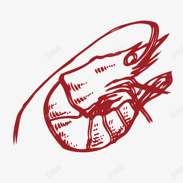 手绘小龙虾美食矢量图ai免抠素材_新图网 https://ixintu.com 动物设计 十三香小龙虾 海鲜设计 矢量文件 美食设计 虾子设计 香辣虾 矢量图