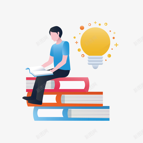 卡通坐在书籍上的学生矢量图ai免抠素材_新图网 https://ixintu.com 书籍 书籍学生 卡通 卡通学生 学生 学生书籍 学生卡通 学生看书 男人 男人看书 男孩 矢量图