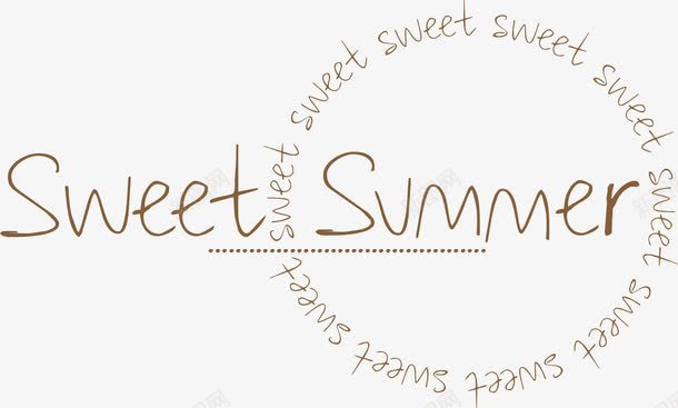 甜蜜夏天png免抠素材_新图网 https://ixintu.com summer sweet 英文圆环 英文字母 英文艺术字