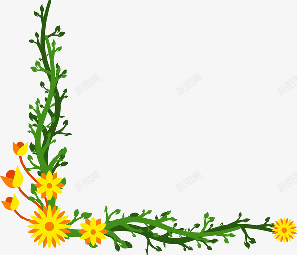 多彩春天黄花绿植花边框矢量图ai免抠素材_新图网 https://ixintu.com 多彩春天 春天 春天来了 树枝 植物 矢量图设计 绿植 绿植花边框 花边 花边框 设计矢量图 黄花 矢量图