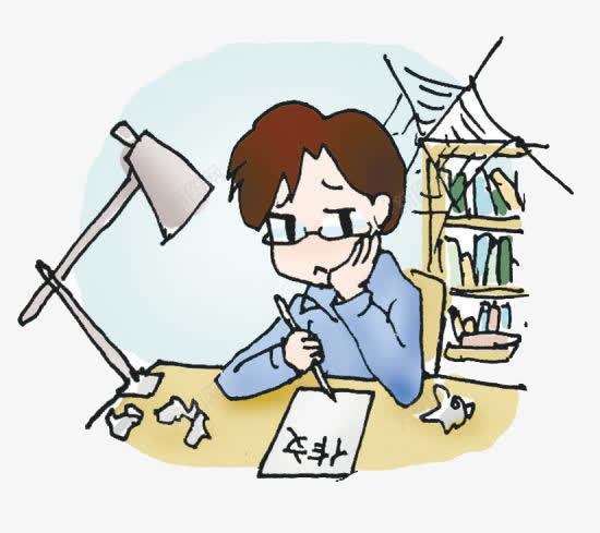 作文习作png免抠素材_新图网 https://ixintu.com 书柜 写作 台灯 学生 语文