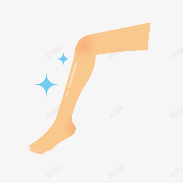 卡通人体小腿png免抠素材_新图网 https://ixintu.com 人体小腿 人体部位 医院图示 卡通小腿 美女脱毛 脱毛图示