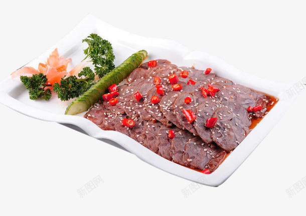五香酱牛肉png免抠素材_新图网 https://ixintu.com 五香酱牛肉 冷盘 小吃 美食 辣椒