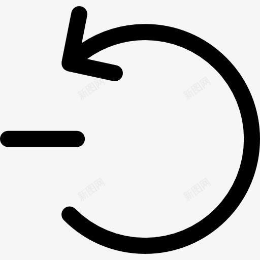 逆时针旋转的圆形箭头负号图标png_新图网 https://ixintu.com flaticon集 减去 圆形箭头 形状圆图案图标 旋转 标志 界面 符号 箭头 逆时针