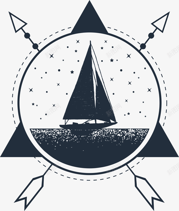 星光点点黑白花臂图案png免抠素材_新图网 https://ixintu.com ins风格 唯美 帆船 手绘 星光 欧美 灿烂 纹身 花臂 黑白 黑白手绘花臂图案