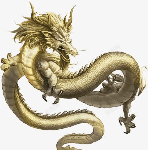 金色游戏龙纹装饰png免抠素材_新图网 https://ixintu.com 游戏 装饰 金色