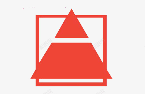 大红色三角形图标图标