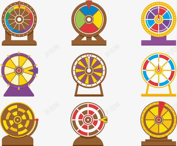 罗盘九宫图png免抠素材_新图网 https://ixintu.com 九宫图 九宫格 九张彩图 彩色九宫图 数字九 罗盘