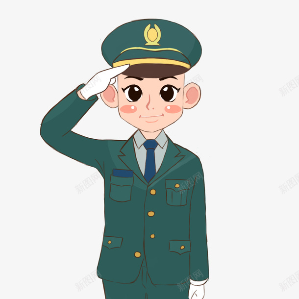 建军节解放军叔叔卡通人物形象png免抠素材_新图网 https://ixintu.com 党建 党建装饰 党政 军人 建军节 红色 解放军叔叔