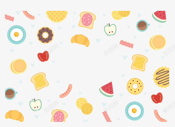 飞舞美味可爱食物png免抠素材_新图网 https://ixintu.com 健康美食 矢量png 美食 美食花纹 飞舞美食 食物