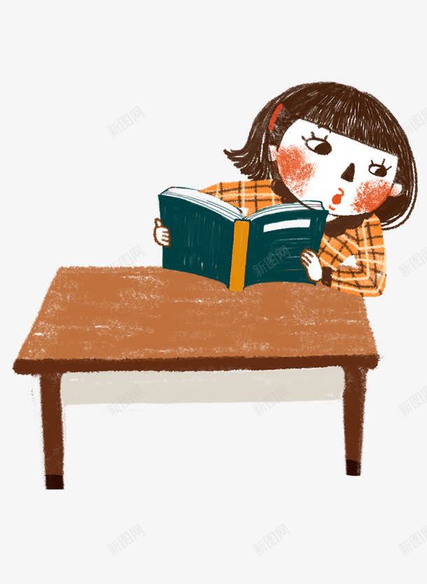 上课说悄悄话的学生png免抠素材_新图网 https://ixintu.com 书本 书桌 卡通人物 卡通学生 学生