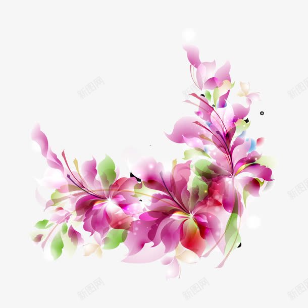 炫彩花朵花纹装饰png免抠素材_新图网 https://ixintu.com 创意 喷溅 底纹 抽象 梦幻背景 梦幻花朵 水彩墨迹 炫彩花朵 紫色 花纹