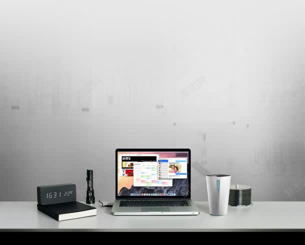 灰色简约办公用品jpg设计背景_新图网 https://ixintu.com 办公 灰色 用品 简约