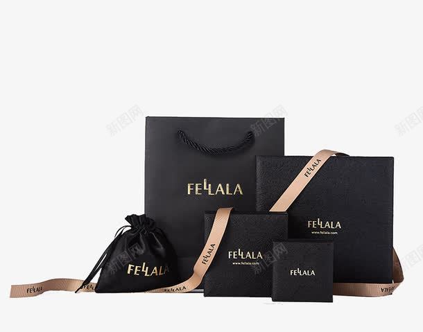 黑色礼盒png免抠素材_新图网 https://ixintu.com Fellala 布袋 手提袋 翡拉拉 高档礼品