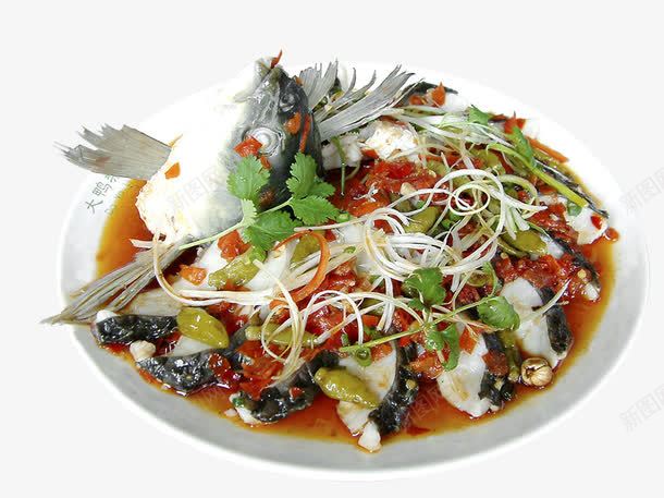 野山椒蒸鲩鱼png免抠素材_新图网 https://ixintu.com 中华美食 产品实物 民间菜 菜品 菜肴 蒸鲩鱼 野山椒 食品餐饮 食物 鲩鱼