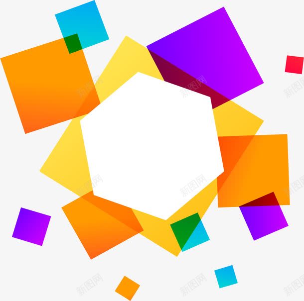 彩色矩形块标题框png免抠素材_新图网 https://ixintu.com 几何标题框 几何结构 彩色矩形 矢量素材 矩形