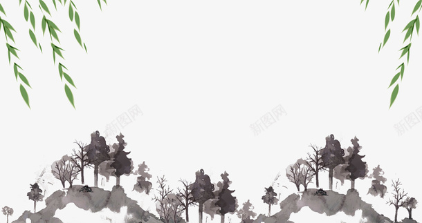 二十四节气之春分psd免抠素材_新图网 https://ixintu.com 中国节气 二十四节气 传统节日 山水 春分 春天 春季 春意 植物 绿意 艺术字 边框