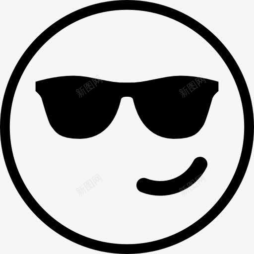 酷图标png_新图网 https://ixintu.com 人 很酷 微笑 情感 情绪 界面 笑脸 脸 表情