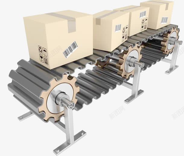 3d货运传送带png免抠素材_新图网 https://ixintu.com 3d货运传送带 png图片素材 传送带 免费png 包装箱 快递 物流 物流箱 纸箱 货运