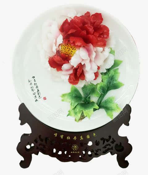 工艺品摆件png免抠素材_新图网 https://ixintu.com 客厅隔断摆件 家居装饰品 工艺品 牡丹瓷盘 牡丹纹 电 结婚礼品