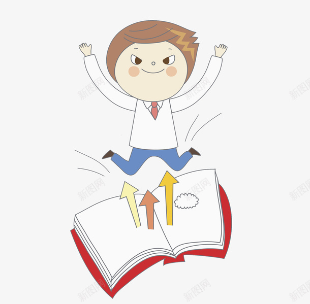 兴奋地学生png免抠素材_新图网 https://ixintu.com 兴奋地 学习 学生 插图 简笔 红色的