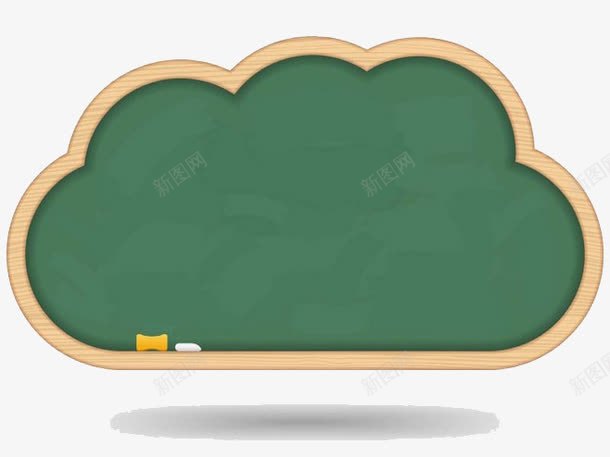 绿色黑板png免抠素材_新图网 https://ixintu.com 云彩形 学习 手绘 课堂 黑板 黑板效果图