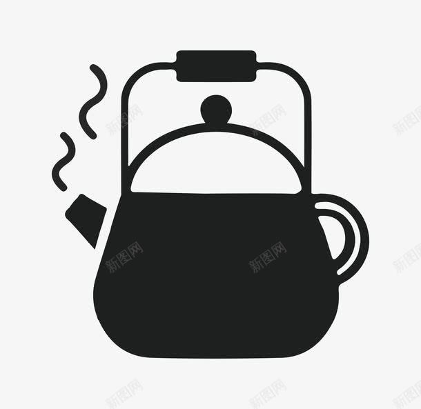 茶壶图案图标png_新图网 https://ixintu.com ICON tea 冲茶 图标 图案 插图 时尚 欧式茶杯 泡茶 潮流 热气 热茶 茶具 茶叶袋 茶壶 饮料 黑色
