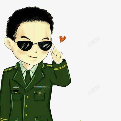 耍酷的卡通兵哥哥png免抠素材_新图网 https://ixintu.com 兵哥哥 制服诱惑 卡通兵哥哥 墨镜 士兵 海军 空军 耍酷 陆军