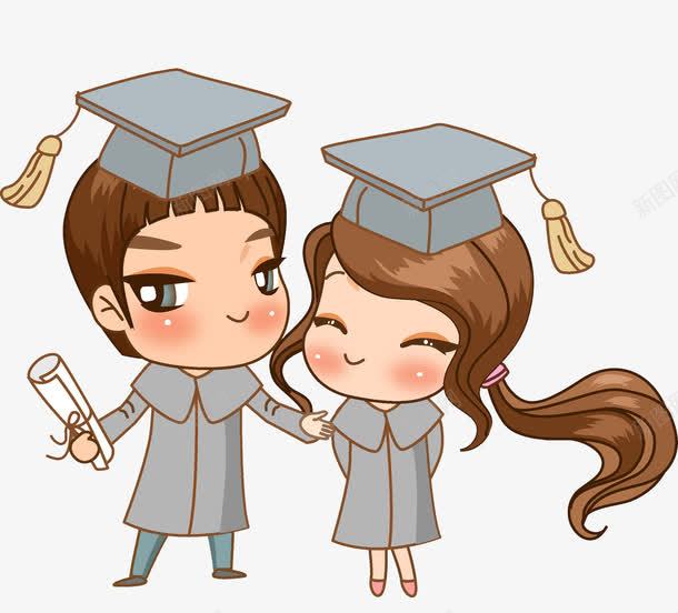 学生情侣png免抠素材_新图网 https://ixintu.com 卡通人物 卡通手绘 学生男女 情侣 水彩画 装饰图案