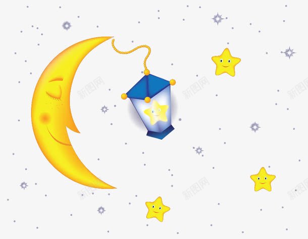 月亮点灯png免抠素材_新图网 https://ixintu.com 夜 夜晚 夜景 夜空 夜间 天黑 手绘夜景 星星 星空 晚上 月亮 点灯 黑夜