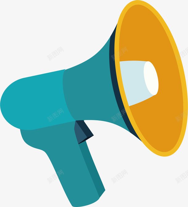 可以放大声音的喇叭png免抠素材_新图网 https://ixintu.com 不规则图形 卡通 开关 扩音器 黄色