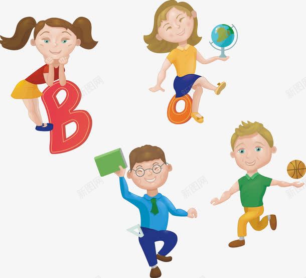 爱学习的孩子png免抠素材_新图网 https://ixintu.com 体育 学生 成就感 教师招聘 教育 数学 矢量源文件 老师 语文
