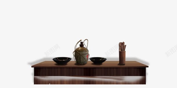 招聘海报png免抠素材_新图网 https://ixintu.com 复古 招聘 木桌 酒壶