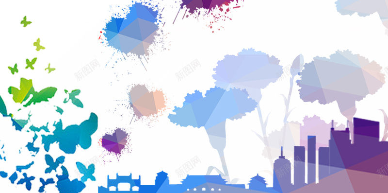 蓝色感恩母亲节H5背景psd设计背景_新图网 https://ixintu.com H5背景 几何 城市 彩色 感恩节 扁平 扁平化 母亲节 水墨 渐变 蓝色