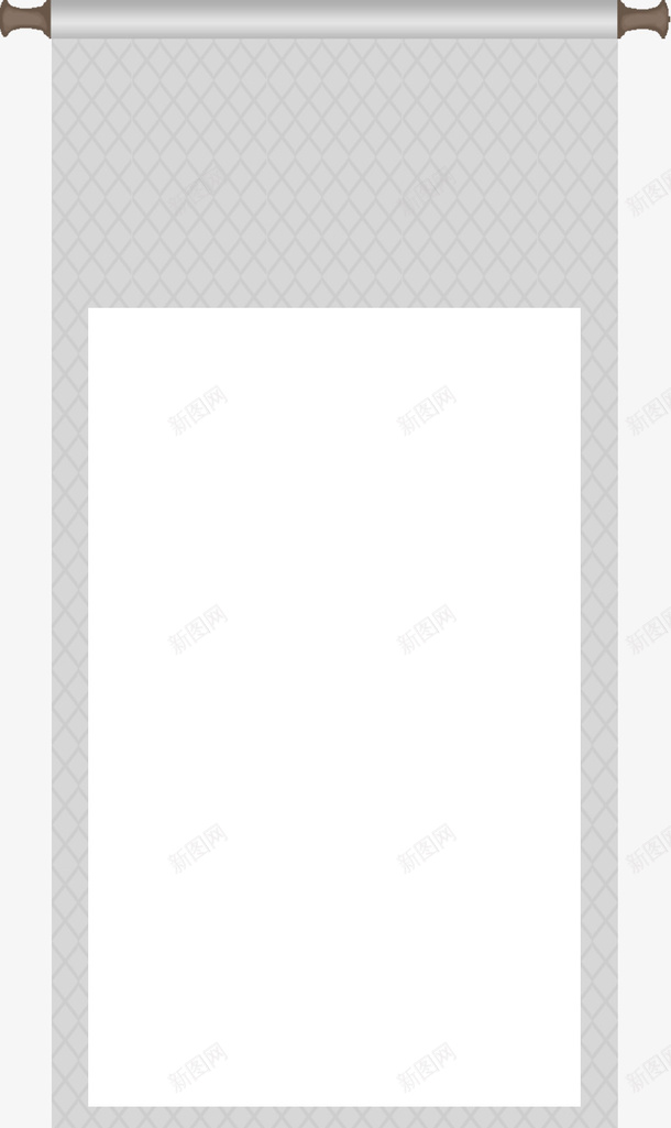 灰色条幅挂画简图png免抠素材_新图网 https://ixintu.com 家居用品 挂画 条幅 简图 绘画 装饰 边框