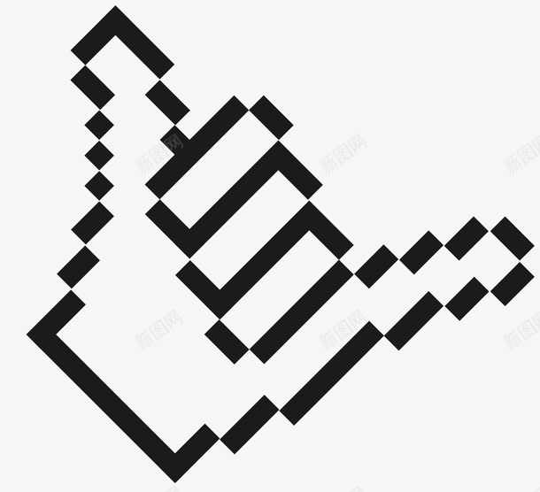 马赛克卡通比6手势矢量图图标ai_新图网 https://ixintu.com 卡通手势 卡通风格 手势 比6手势 矢量手势 马赛克 矢量图