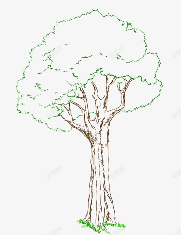 简易蜡笔画大树png免抠素材_新图网 https://ixintu.com 儿童蜡笔画 大树 简易大树 线条大树 蜡笔画 蜡笔质感
