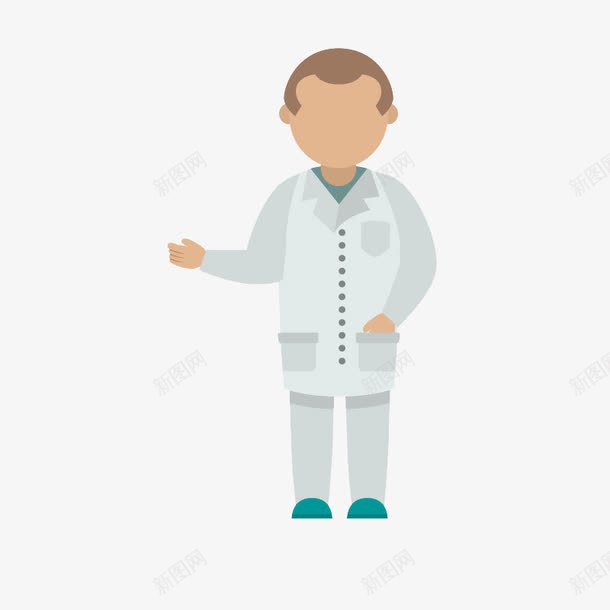 服务台医生png免抠素材_新图网 https://ixintu.com 候诊室 接待病人 白大褂