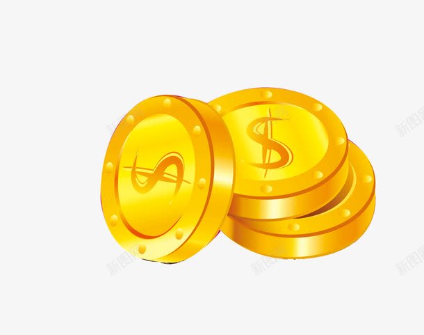 美元符号金币图标png_新图网 https://ixintu.com 图标 现金 现金流 美元 美元符号 金币 金币符号 金融 钱 钱字符号