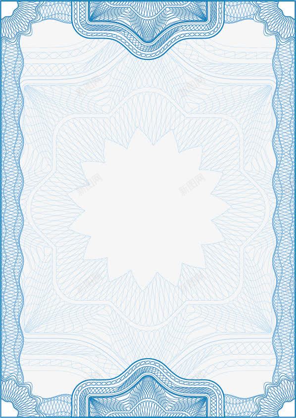 防伪花纹png免抠素材_新图网 https://ixintu.com 几何 底纹背景 底纹花纹 线条 蓝色 边框 防伪图案 防伪花纹