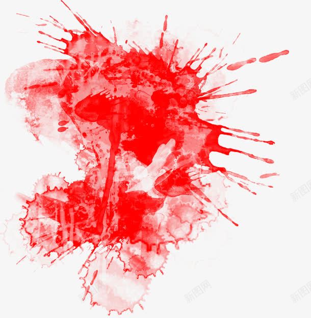 墨喷溅红色墨迹放射png免抠素材_新图网 https://ixintu.com 喷溅 墨迹 放射 红色