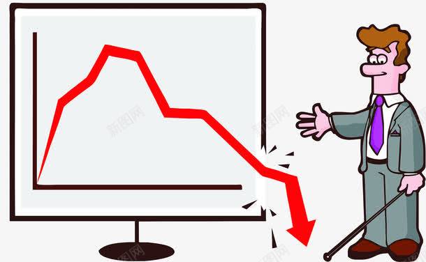 公司业绩下降png免抠素材_新图网 https://ixintu.com 下降箭头 亏损 亏钱 公司业绩 跌穿