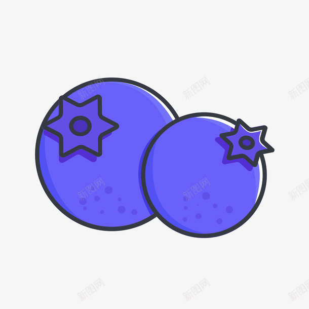 卡通蓝莓图标png_新图网 https://ixintu.com UI图标 h5图标 卡通 扁平化UI 游戏UI 界面UI 网页UI 蓝莓
