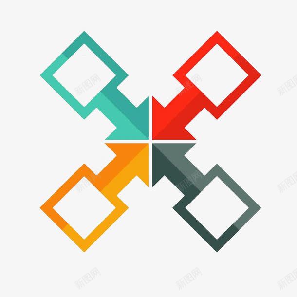 矩形与箭头结合图案png免抠素材_新图网 https://ixintu.com PPT装饰免费PNG下载 工作总结素材 年终总结素材 矩形 箭头 红色 绿色黄色