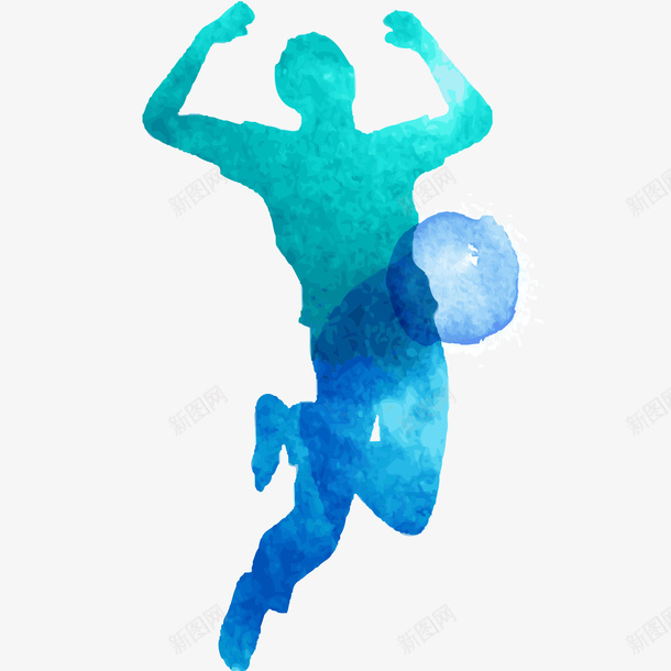 欢呼跳跃的青年水彩画矢量图ai免抠素材_新图网 https://ixintu.com 免抠PNG 大学生 年轻人 欢呼跳跃的青年水彩画 青春 矢量图