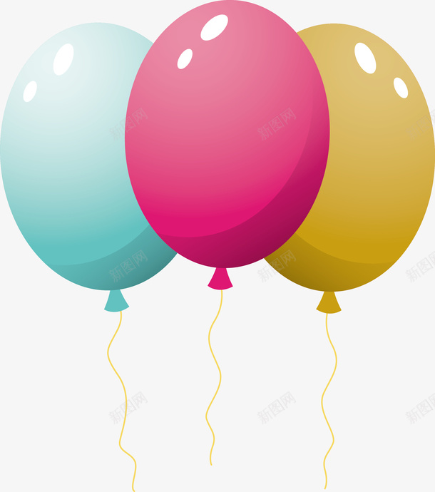 com 卡通 可爱 小图标 庆祝 彩色气球 手绘 气球 派对 狂欢 甜蜜 糖果