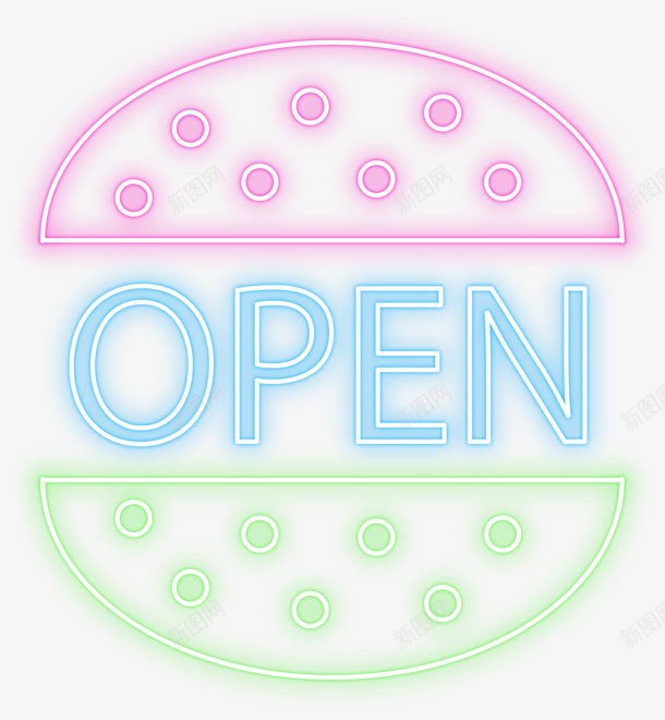 汉堡霓虹灯png免抠素材_新图网 https://ixintu.com 发光 发光乐器 发光字 发光物体 发光线条 发光装饰 彩灯 汉堡 汉堡霓虹灯 霓虹灯效果 霓虹灯框 霓虹灯牌 霓虹灯装饰