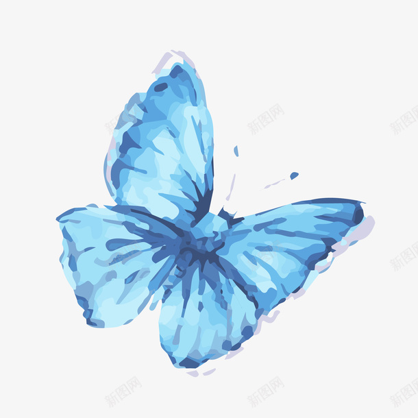 水彩手绘蝴蝶昆虫矢量图ai免抠素材_新图网 https://ixintu.com 卡通 彩绘 手绘 昆虫 春天 水彩 蓝色 蝴蝶 矢量图