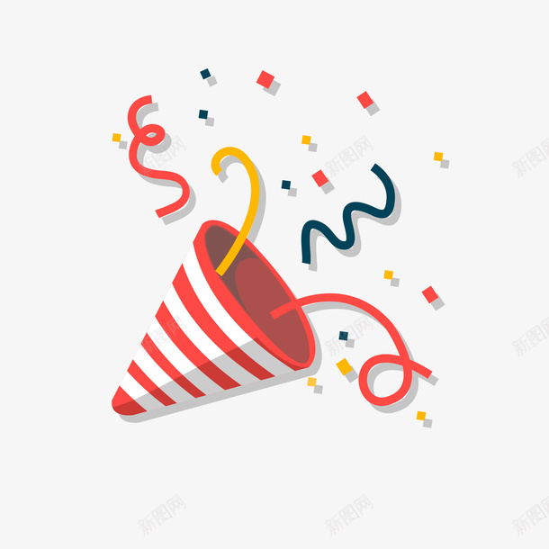 红白色绽放的卡通礼花png免抠素材_新图网 https://ixintu.com 卡通 卡通礼花 彩炮 白色 礼花 红色 绽放礼花